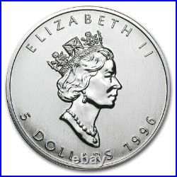 1996 Coin, Canada Coin, 5 Dollars Coin, Silver Maple Leaf Coin, Bullion