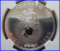 1997 silver Maple Leaf, very low mintage NGC MS 67