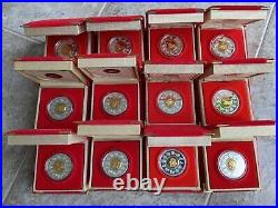 1998-2009 Lunar Coin Royal Canadian Mint Silver $15, 12 boxes Complete Set