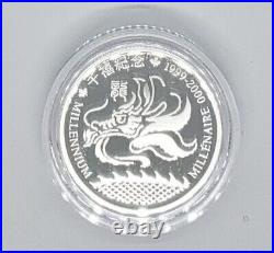 1999 2000 China Millennium 25 Cent Sterling Silver Proof 24 Coin Set + Medallion