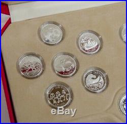 1999 & 2000 Millennium Chinese Special Edit Coin Sets 24 +1 Silver Medallion RCM