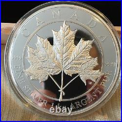 1 Kilo Fine Silver Coins Maple Leaf Forever Mintage 500 (2016), 1200 (2012)