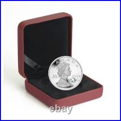 1 Oz Silver Coin 2012 Canada $20 The Queen's Diamond Jubilee Swarovski Crystal