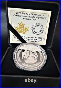 1 oz. $20 Canada Pure Silver Coin, National Indigenous Peoples Day, 999 Silver