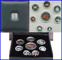 2001 Premium Eight Coin Proof Set with. 9999 Fine Silver Colourized SML (10516)