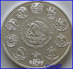 2002 1 Onza Mexico Libertad 1 Oz. 999 Gold Gilded Series Silver Coin