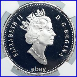 2003 CANADA UK Elizabeth II COBALT Silver Centennial Proof $1 Coin NGC i88909