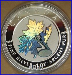 2003 Canada $5 Good Fortune Silver Maple Leaf Hologram Coin with Box & COA