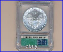2004, 1oz Pure Silver Coin, Silver Eagle, Graded, ICG, $1 US Coin