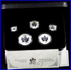 2004 Canada 5-Coin Silver Privy Maple Leaf Reverse Proof Set