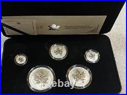 2004 Canada 99.99% Silver Maple Leaf 5-coin Fractional set with RCM Privy Mark