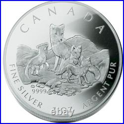 2004 coin, Canada coin, Arctic Fox. 9999 Silver 4-coin Fractional Set