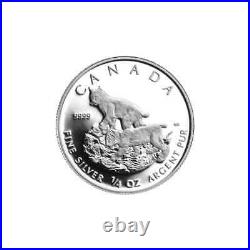2005 Pure Canada Silver 4 Coin Set, Canadian Lynx Fractional Silver Maple Leaf