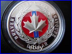 2006 Limited Edition Proof Silver Dollar with Enamel Effect Medal of Bravery