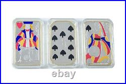 2008/2009 Colourized 4-Coin Sterling Silver Playing Card Money Set in Case RCM