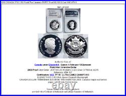 2008 CANADA WWI 1918 World War I Armistice POPPY Proof SILVER $ Coin NGC i87848