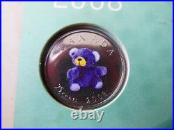2008 Commemorative Baby Coin Set Sealed Rare Coloured Teddy Bear Quarter