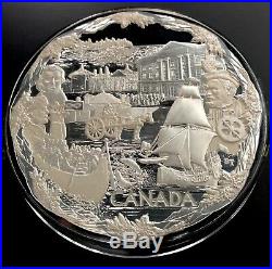 2008 Confederation Canada Kilo. 9999 Fine Silver Coin $250 With Beautiful Ship