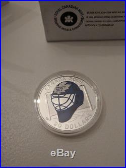 2009 $20 Sterling Silver Toronto Maple Leafs Goalie Mask Coin No Tax In Canada