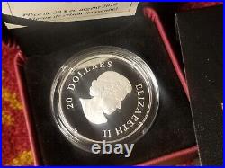 2009 Canad $20 Silver Coin Tanzanite Crystal Snowflake