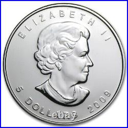 2009 Coin, Canada Coin, 5 Dollars Coin, Silver Maple Leaf Coin, (10 pcs)