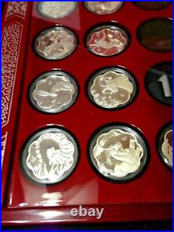 2010 2018 / $15.00 Silver Lunar Lotus Series / Set Contains 9 Coins C/W COAS