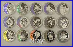2010 $25 Vancouver Olympic Winter Games Sterling Silver 15-coin Set