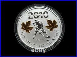 2010 Canada $5 Vancouver Olympic Silver 3-coin Gold Plated Silver Set
