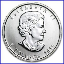 2010 Coin, Canada Coin, 5 Dollars Coin, Silver Maple Leaf Coin, (10 pcs)