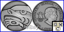 2010 Kilo Silver Coin (Olympics) The Eagle. 9999 Fine ANTIQUE No Tax (12600)