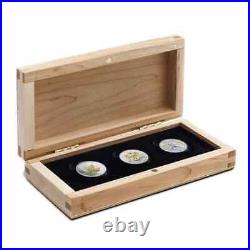 2010 Vancouver Olympic Pure Silver Coin set maple leaf colorized 3 silver coins