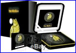 2011 1 Oz Silver CANADIAN WOLF Ruthenium Coin WITH 24K GOLD GILDED