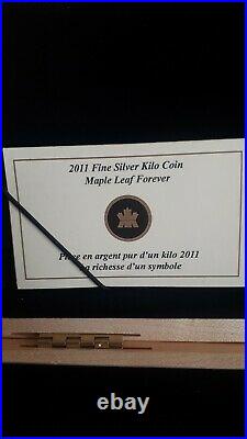 2011 $250 Maple Leaf Forever Pure Silver Kilo Coin