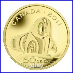 2011 Canadian 50-Cent Orca Whale 1/25 oz Pure Gold Coin