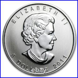 2011 Coin, Canada Coin, 5 Dollars Coin, Silver Maple Leaf Coin, (10pcs)