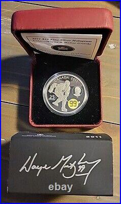 2011 Team Canada PROOF $25 Wayne & Walter Gretzky Pure Silver Hologram Coin