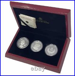 2012 Canada$ 20 Fine Silver 1oz Queens's Diamond Jubilee 3 Coin Set #46-01