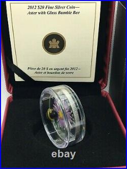 2012 Canada $20 Fine Silver Coin Aster and Bumble Bee