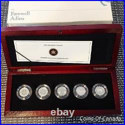 2012 Canada Farewell Penny Pure 5 Coin Silver Set In Wooden Box #coinsofcanada