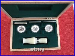 2013-2014 $10 Ducks of Canada Silver 3 Coin Set with Display Case and Duck Cal