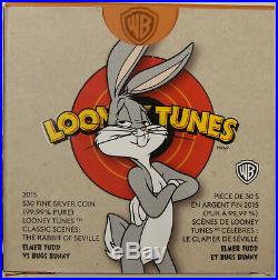 2013 $50.9999 Fine silver Looney Tunes Coin Elmer Fudd vs. Bugs Bunny