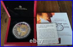 2013 5 oz. Fine Silver proof Coin 25th Anniversary of the Silver Maple Leaf Cc