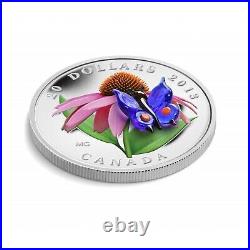 2013 Canada $20 Purple Coneflower & Eastern Tailed Blue Fine Silver Coin