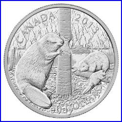 2013 Canada $50 Fine Silver 5 oz Coin The Beaver Mac's Special