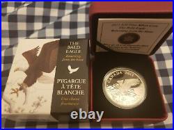 2013 Canadian 1oz Fine Silver Coin The Bald Eagle 4 Coins Set