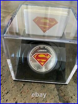 2013 Canadian Mint $20 Fine Silver Coin 75th Anniversary of Superman The Shield
