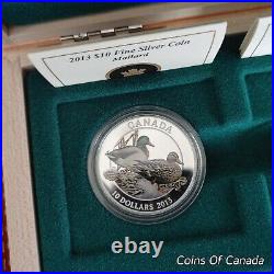 2013 Ducks Of Canada Silver 3 Coin Set with Duck Call Whistle #coinsofcanada