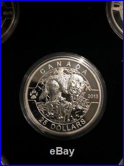 2013 OCanada 5 X $25 Silver Coin Set With Box
