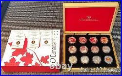 2013 O Canada $10 12 Coin Pure Silver Set In Wooden Box #coinsofcanada
