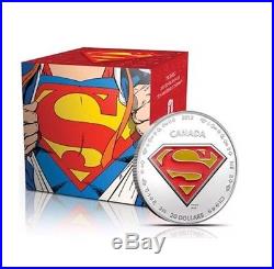 2013 Silver 1 oz. $20 SUPERMAN S-SHIELD Coin 75th Anniversary